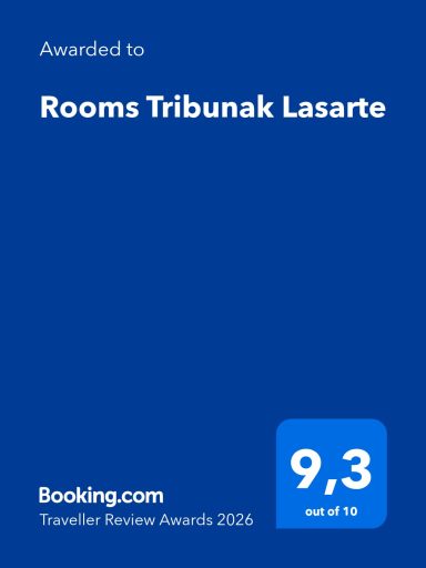 reviews/ reseñas/ valoraciones Certificado de Booking.com que muestra un puntaje de 9,3 para Rooms Tribunak Lasarte.